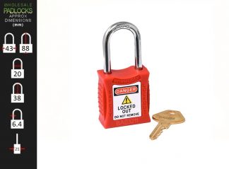 Lockout Tagout Safety Padlock (Red)